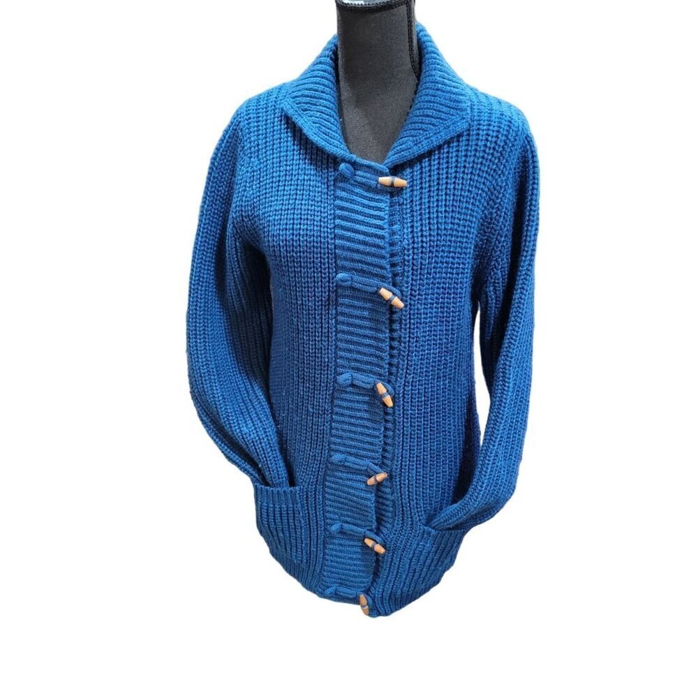 Vintage Patsy's Place Blue Knit Sweater - Size MD